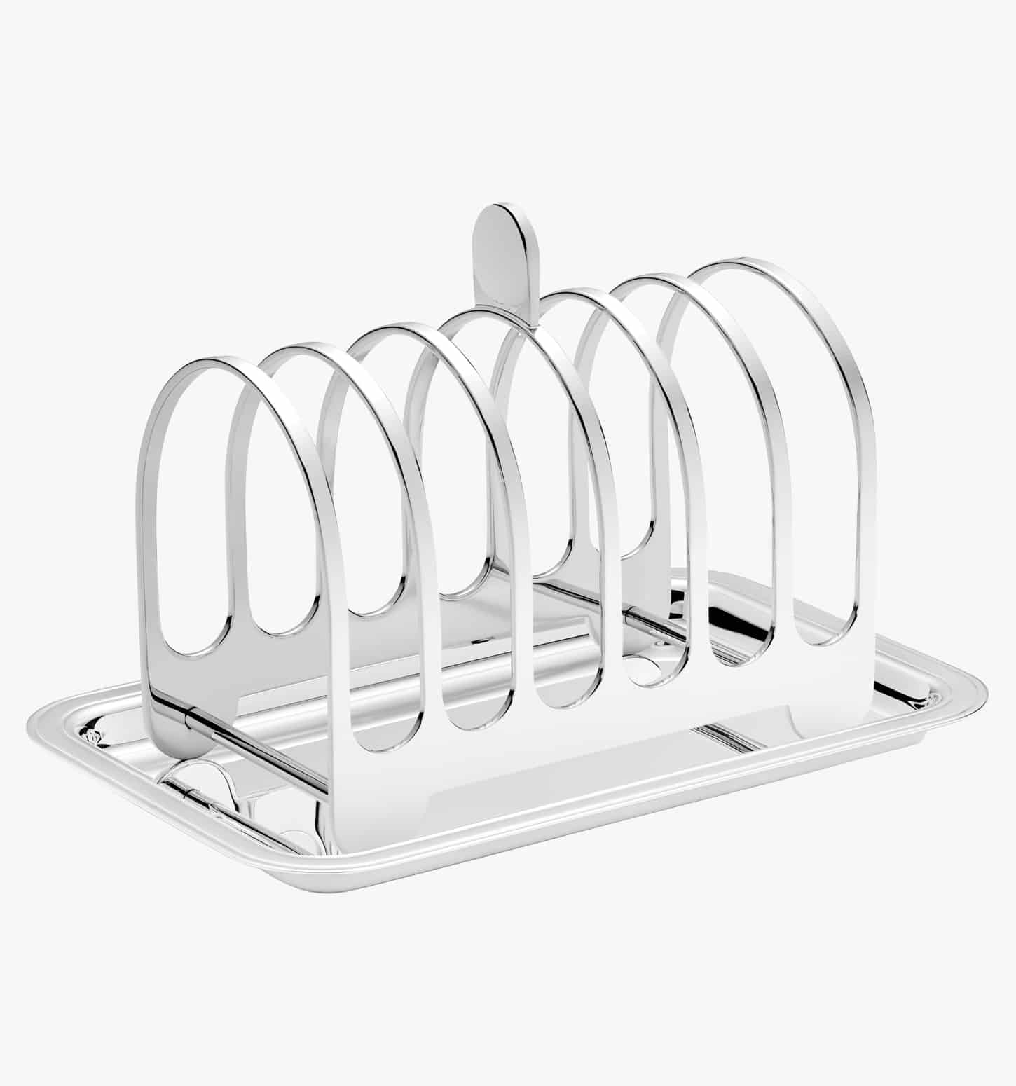 Porte toast en métal argenté de la collection Normandie de Puiforcat