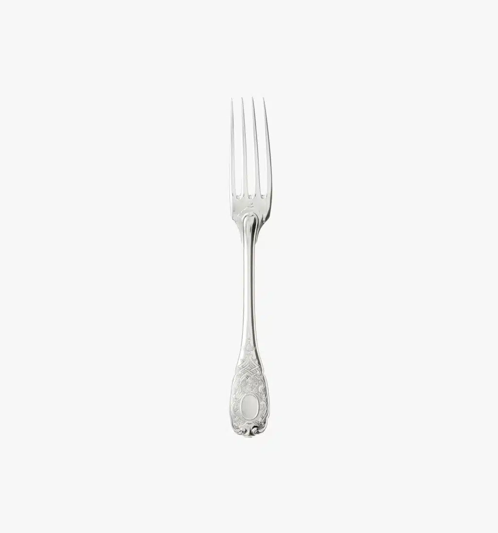 Fourchette de table de la collection Elysée de Puiforcat en argent massif