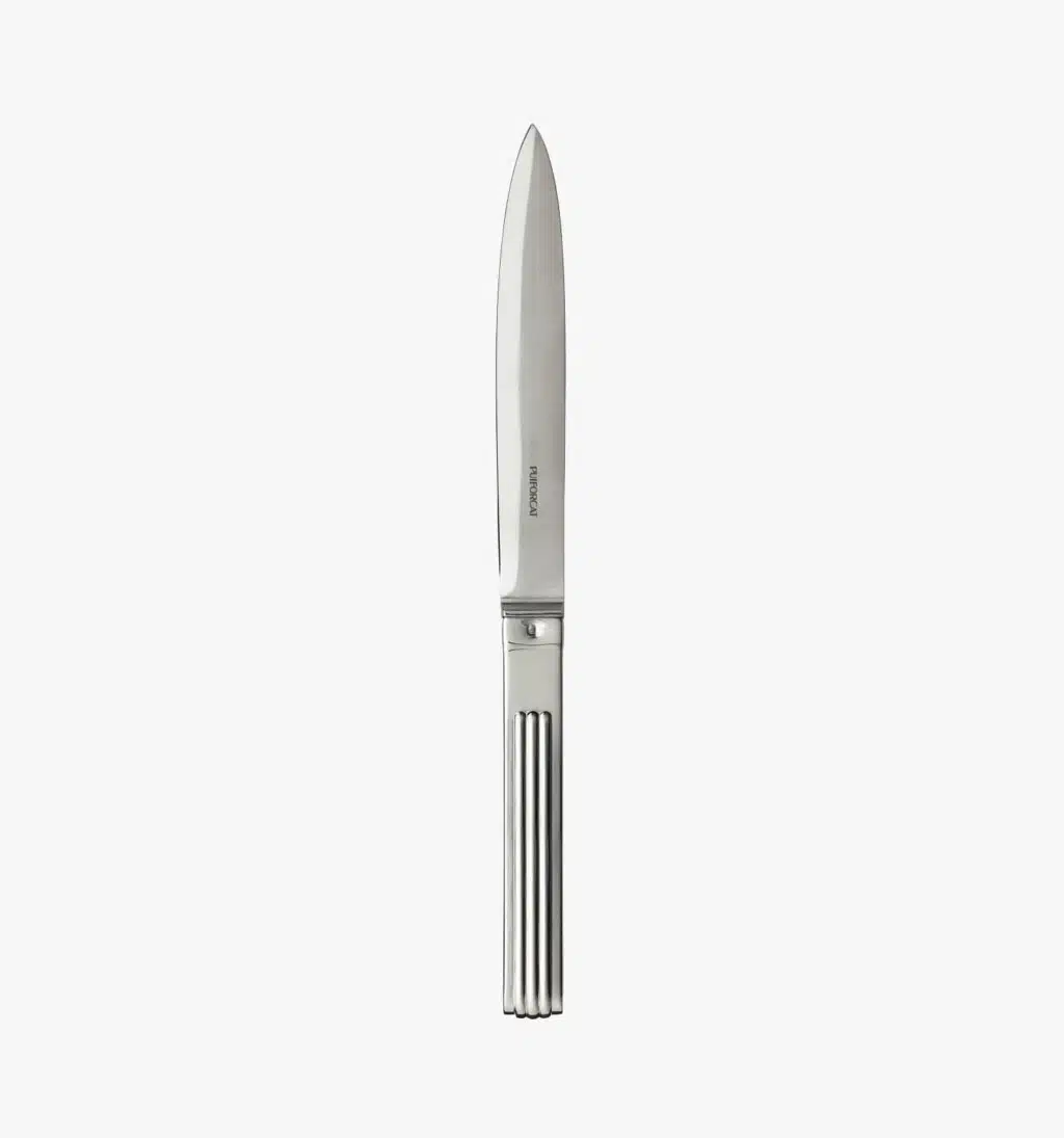Couteau de table de la collection Deauville de Puiforcat en argent massif