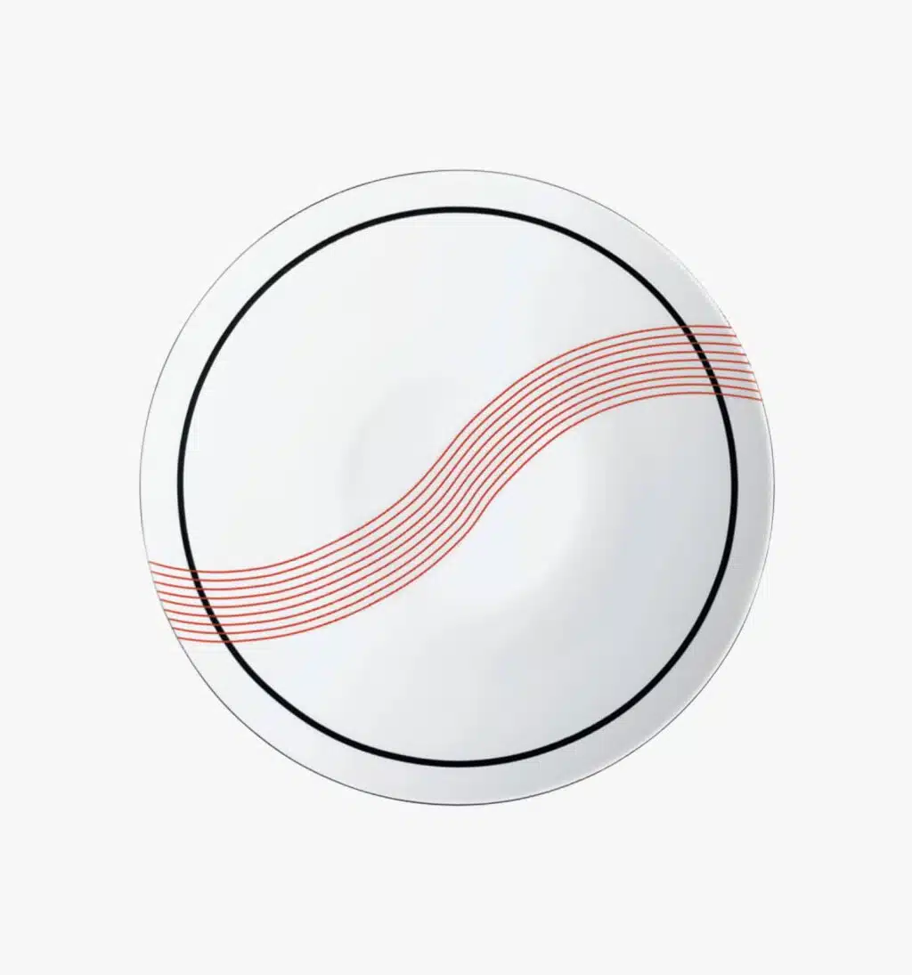 Assiette à cocktail de la collection Initiales de Puiforcat en porcelaine de Limoges