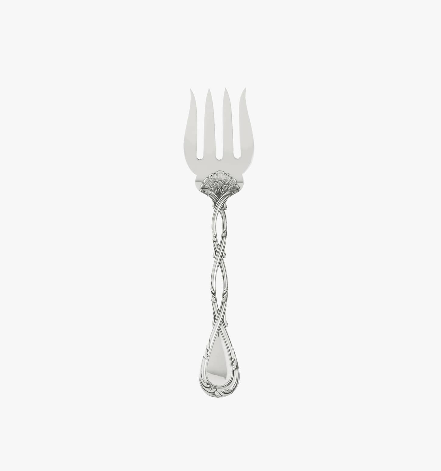 Fourchette à servir la viande froide de la collection Royal de Puiforcat en argent massif